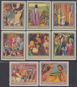 FUJEIRA Michel # 431-8 CPL MNH PERF SET of  - VARIOUS SCENES from the BIBLE