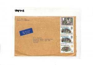 Bermuda *FLATTS* Commercial Airmail FISH FLOWERS {samwells-covers} 1982 UU442