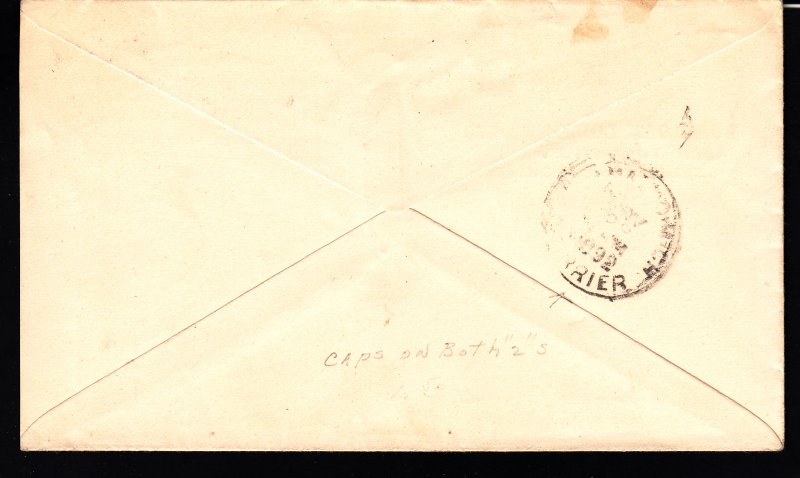 US #220c Solo use on masonic lodge cover! Sound stamp!