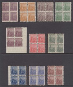 ARGENTINA 1912-14 Sc 189-200 FULL SET IN BLOCKS OF FOUR MINT/MNH RARE CV$662+ 