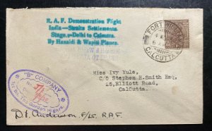 1930 Fort Williams India RAF Demonstration Flight cover Anderson Pilot Signed 72