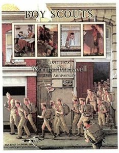 Saint Kitts 2003 - Boy Scouts By Norman Rockwell - Sheet Of 4 Stamps SC 567 MNH