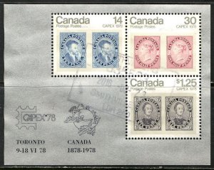 Canada; 1978: Sc. # 753-756a: Used Souvenir Sheet