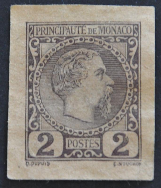 DYNAMITE Stamps: Monaco Scott #2 (cut square) – UNUSED