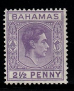 Bahamas Sc 104A 1943 2 1/2 d light violetGeorge VI stamp mint