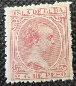 Cuba, 1890-97, young King Alphonso XIII, #139, MH, SCV$9.00