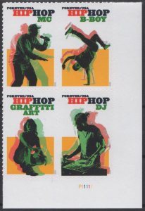 USA Sc. 5483a (55c) Hip Hop 2020 plate block