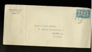 1927 France Cover to Dresden Germany # 244