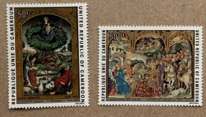 Cameroun 1975 Christmas paintings, MNH. Scott C230-C231, CV $8.15. Art, religion