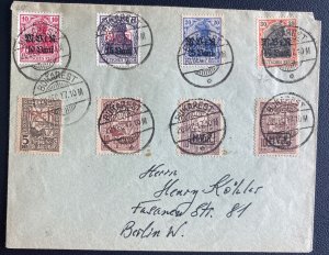 1917 Bucarest Romania Germany Post WWI Mixed Franking Cover To Berlin