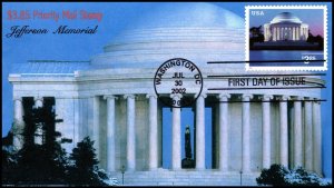 Scott 3647 $3.85 Jefferson Memorial Jack Ginsberg Color FDC