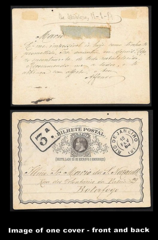 BRAZIL (115+ Pcs) Very Old Postal Stationery Collection c1880s to 1930s