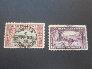 Sierra Leone 1938 Sc 174,175A FU
