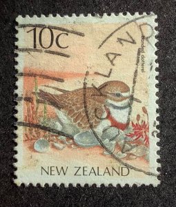 New Zealand 1988 Scott 920 used - 10c, native bird, Banded dotterel