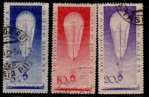 Russia Scott C37-39 Used Stratostat balloon set Used