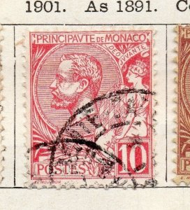 Monaco 1901 Early Issue Fine Used 10c. 122846