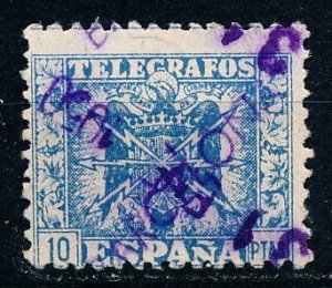 Spain Telegraph Stamp Single Used
