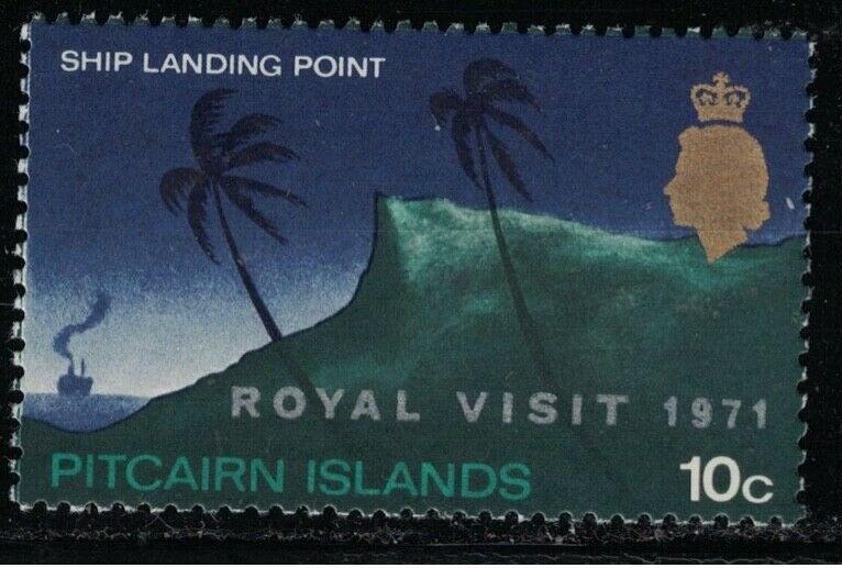 1973 Pitcairn Islands 118 Overprint - Royal Visit 7,00 €