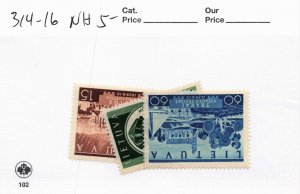 LITHUANIA  314-16   MNH