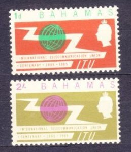 1965 Bahamas 224-225 100 years of ITU