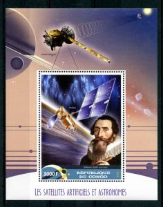 Congo 2016 MNH Satellites & Astronomers 1v S/S Kepler Space Astronomy Stamps