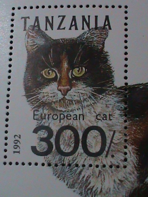 TANZANIA-1992- LOVELY EUROPEAN CAT MNH-S/S-VERY FINE WE SHIP TO WORLDWIDE