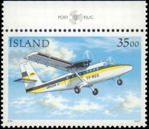 Iceland #839-841, Complete Set(4), 1997, Aviation - Airplanes, Never Hinged