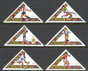 Cook Islands Sc# 254-258 MH 1969 Soccer