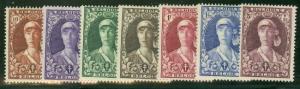 BELGIUM #B107-13 Complete set, og, hinged, VF, Scott $82.50