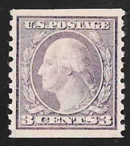 494 3 cent Washington, Violet coil Stamp mint OG NH EGRADED XF 91 XXF