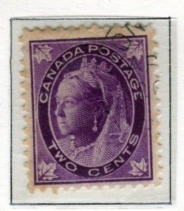 CANADA; 1897 early QV Maple Leaf issue fine used Shade of 2c. value