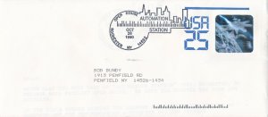 United States sc# U617 Used on Cover Rochester Automation Station Cancel pm 1990