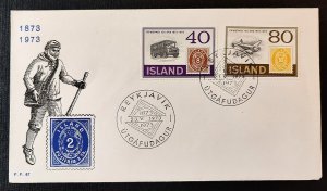 First Day Cover (FDC) from Iceland from 1973, dedicated to the centenary...