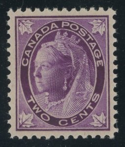 Canada 68 - 2 cent Queen Victoria Leaf Issue - VF+ Mint never hinged