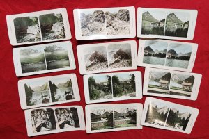 Antique Vintage German Stereoview photo cards Germany scenery monuments nature
