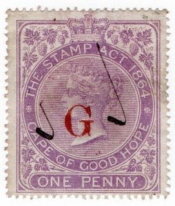 (I.B) Griqualand West Revenue : Duty Stamp 1d