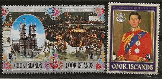 Nickel Auction. Cook Islands Royalty 3 vls nh [ah03]