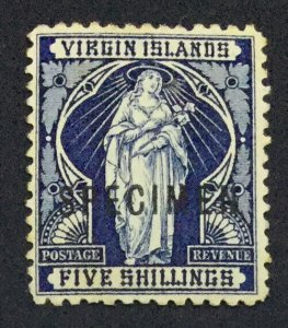 MOMEN: VIRGIN ISLANDS SG #50s 1899 SPECIMEN MINT OG H LOT #60939 