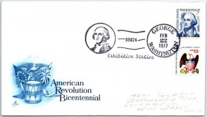 US SPECIAL EVENT COVER GEORGE WASHINGTON EXHIBITION AT GEORGE WASHINGTON 1977 T2