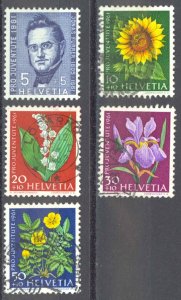 Switzerland Sc# B308-B312 Used 1961 Semi-Postals