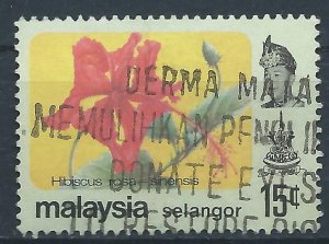 Selangor 1979 - 15c Hibiscus - SG162 used