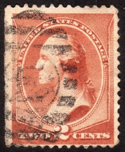 1883, US 2c, Washington, Used, Sc 210