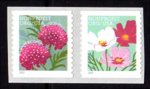 5665a Butterfly Flowers Pair