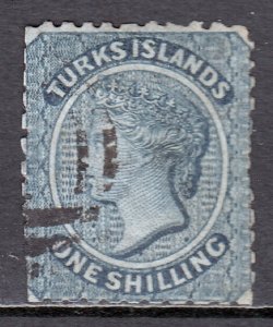 Turks Islands - Scott #3 - Used - Some short perfs from scissors - SCV $67.50