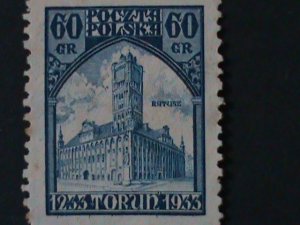 POLAND -1933 SC#275-700TH ANNIVERSARY OF TORUN CITY HALL-MNH VF 91 YEARS OLD