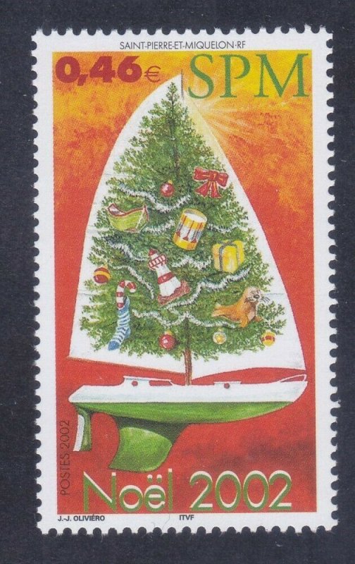 St Pierre & Miquelon 747 MNH 2002 Christmas Issue Very Fine