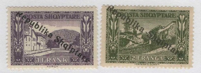 Albania #184, 185 > Issues of 1925 > MH > SCV $12.50