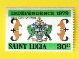 St. LUCIA SCOTT#457 1979 30c NEW COAT OF ARMS - MNH