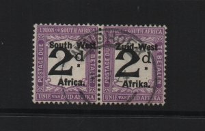 South West Africa 1923 SGd3 used pair