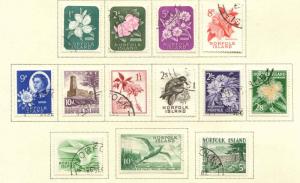 Norfolk Island SC# 29-41 SG# 24-36 Flowers, Birds, VIews set USED